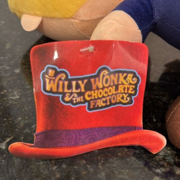 TOY FACTORY Willy Wonka Charlie Bucket Big Head 11” Plush Golden Ticket w/ Tag - Picture 8 of 12